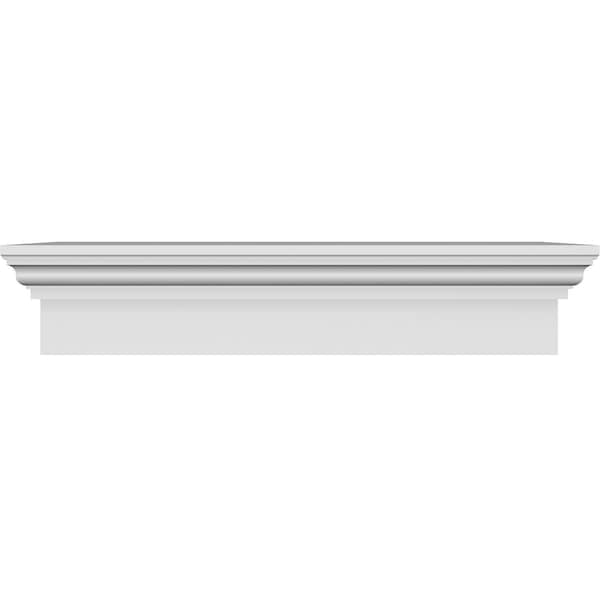 Ekena Millwork 60" Bottom Width x 66 1/4" Top Width x 9"H x 1"P Traditional Crosshead CRH09X60 - main